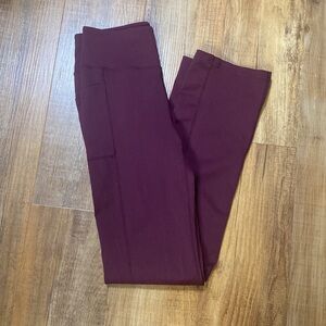 Skechers maroon leggings with pockets size small